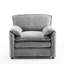 Fauteuil de lecture surdimensionné en chenille avec structure métallique et sièges d'appoint spacieux et ressorts de soutien-65047748