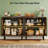 Rustic 4-Door Sideboard Cabinet Set