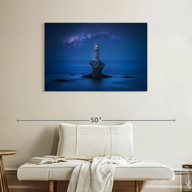 Ethereal tourlitis lighthouse Aletra, H 26 po x l 39 po