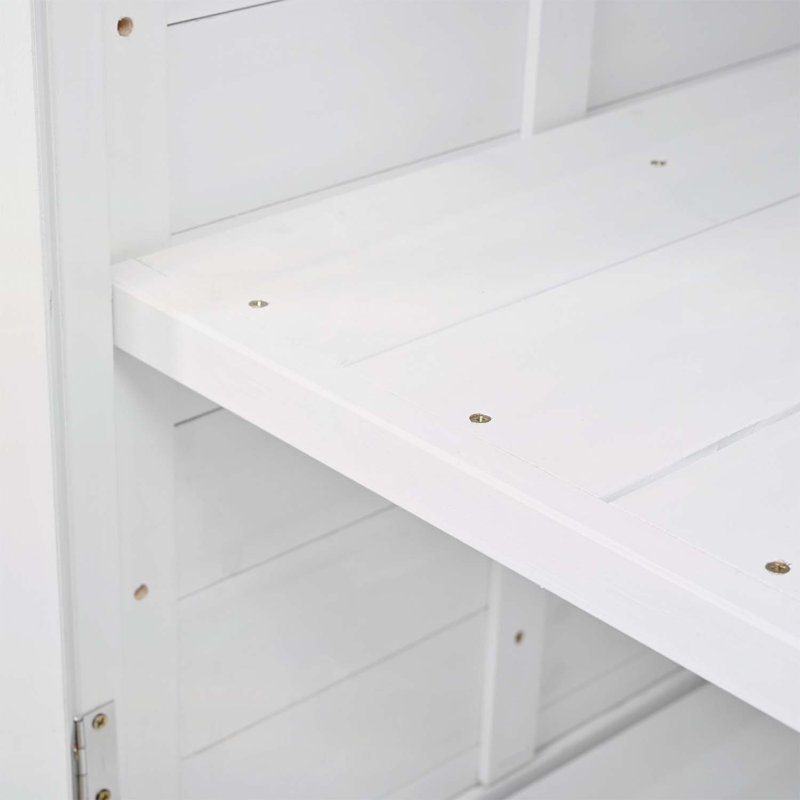 Versatile Garden Workbench with Ample Storage and User-Friendly Design, White/Brown