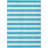 Teal and White Striped Washable Indoor Outdoor Area Rug-122845773