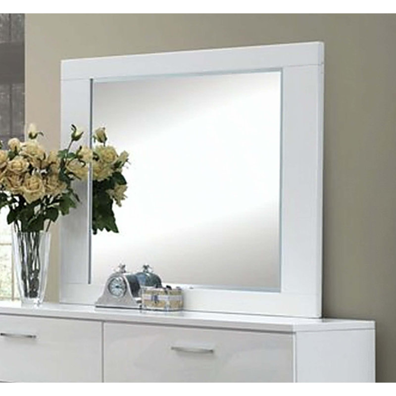 Miroir Lorimar, Blanc, Rectangulaire, 37 po x 46 po