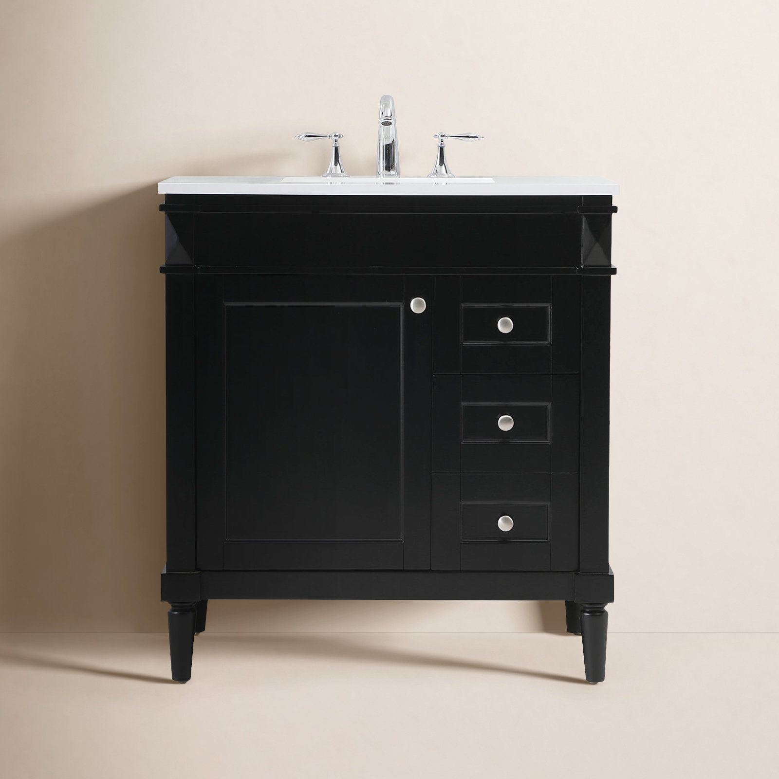 Readington 32'' Single Bathroom Vanity, Black