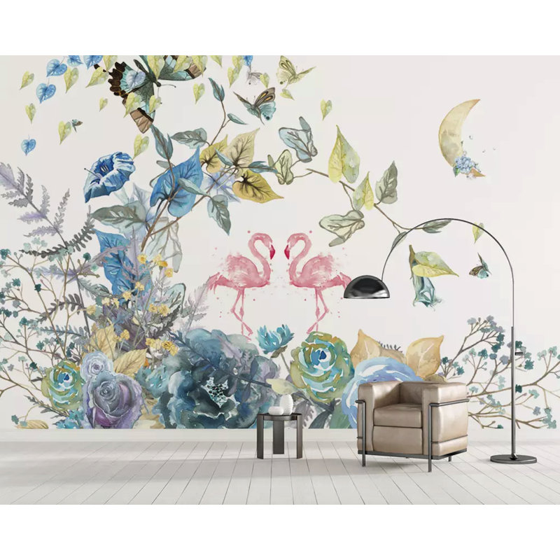 Panneau mural peint à la main L 6,25 pi x l 112 po, L 6,25 pi x l 9,33 pi