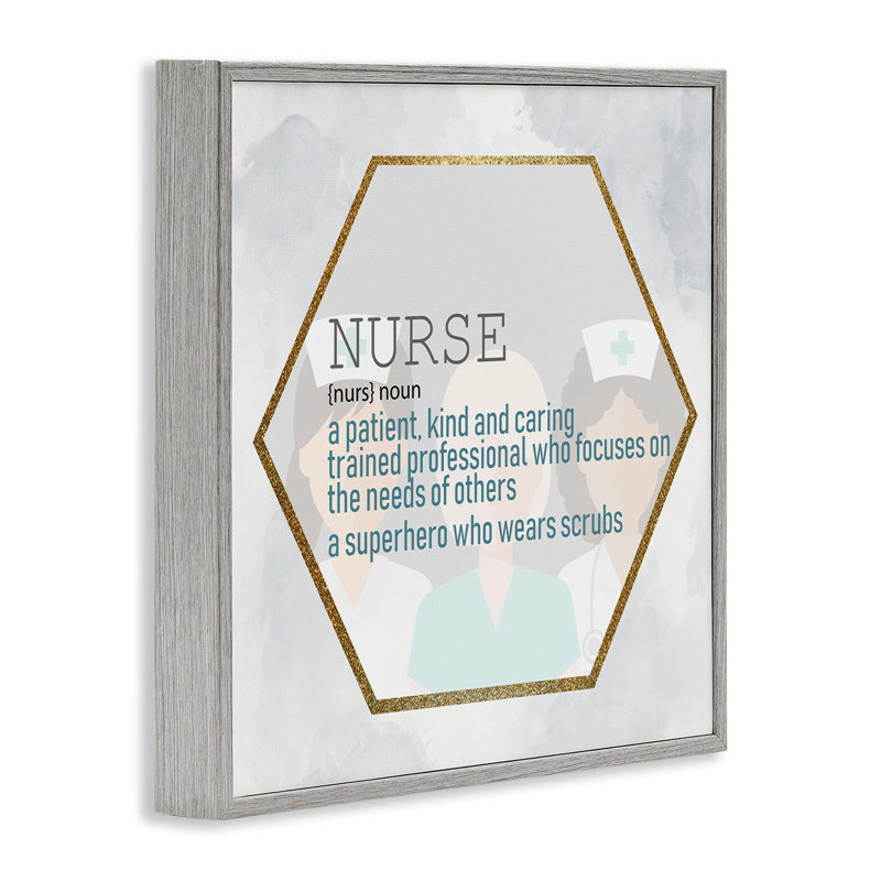 «Nurse Professional Définition Health» par Kim Allen - reproduction d'art textuel, Estampe numérique Farmhouse