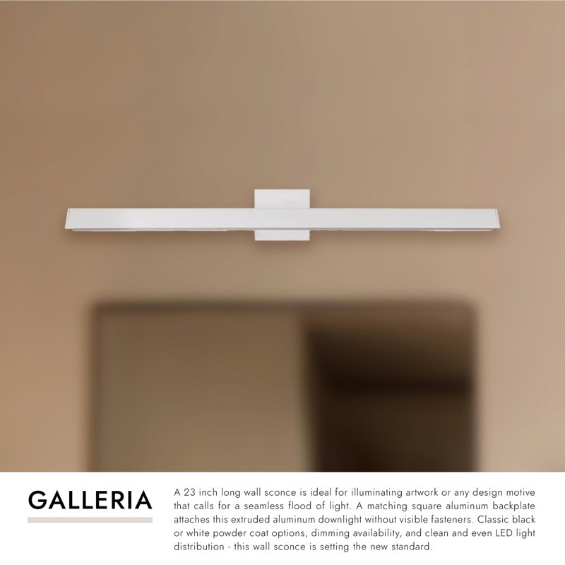 Galleria Dimmable LED Wall Mounted Picture Light, 2700, White, 4.75" H x 23" W x 4.25" D