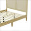 Lit plateforme en bois massif avec rotin-1311536666