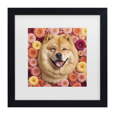 «Ben Heine», joli chowchow avec 4 fleurs encadrées
