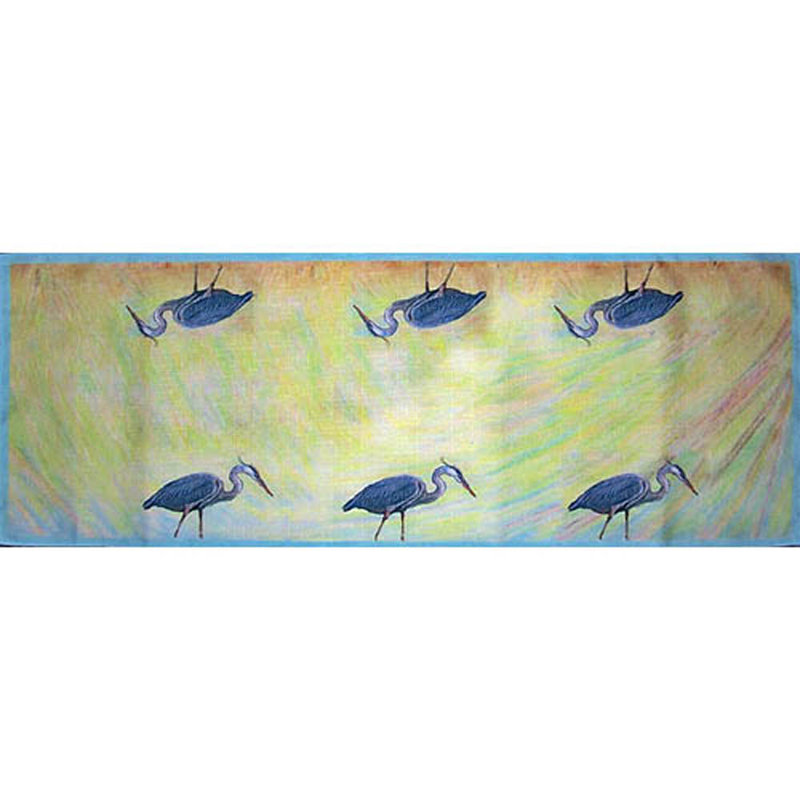 Blue Heron Multicolor Polyester Rectangular Table Runner 36" x 13"