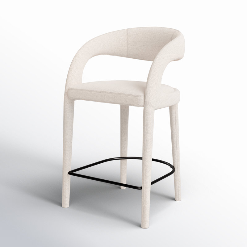Hawkins Stool, Counter Stool (26.57" Seat Height), Omari Natural/Polyester Blend