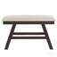Ensemble de table de salle à manger 6 pièces à hauteur de comptoir en bois avec tablette de rangement, ensemble de table de cuisine avec banc et 4 chaises, style rustique, espresso + coussin beige-129387704-129387703-129387699