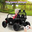 UTV électrique 2 places 24V pour enfants - Voiture tout-terrain à piles, télécommande, 3 vitesses, suspension à ressort, lumières DEL, sans fil, pneus à roulement, siège spacieux de 20 po, structure en métal-132706962