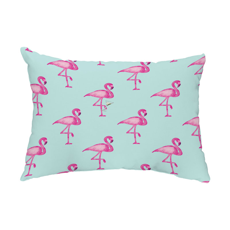 Housse et insert de coussin d'extérieur Flamingo, Turquoise