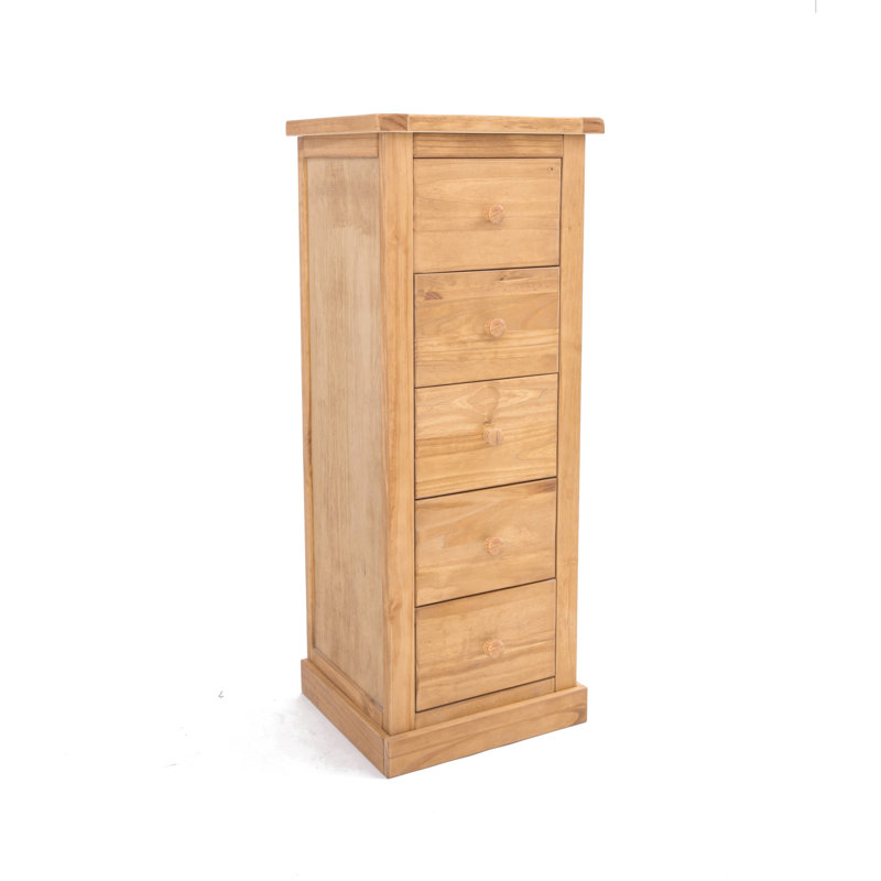 5 Drawer 45cm W Lingerie Chest, Waxed