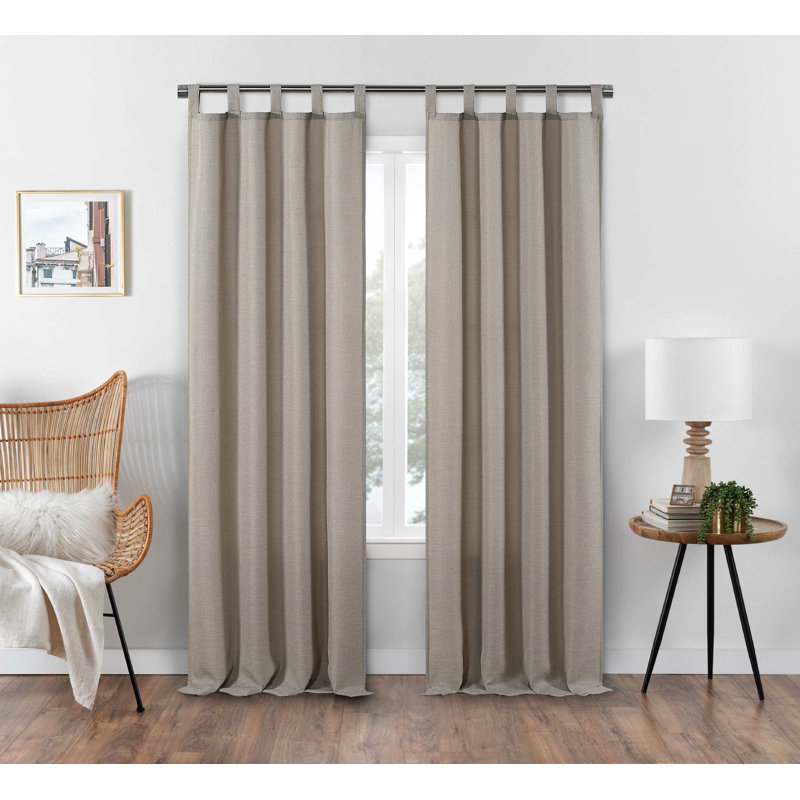 Hollman Room Darkening Curtain Pair, Taupe