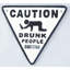 Eichhorn Cast Iron Caution Drunk People Wall Sign