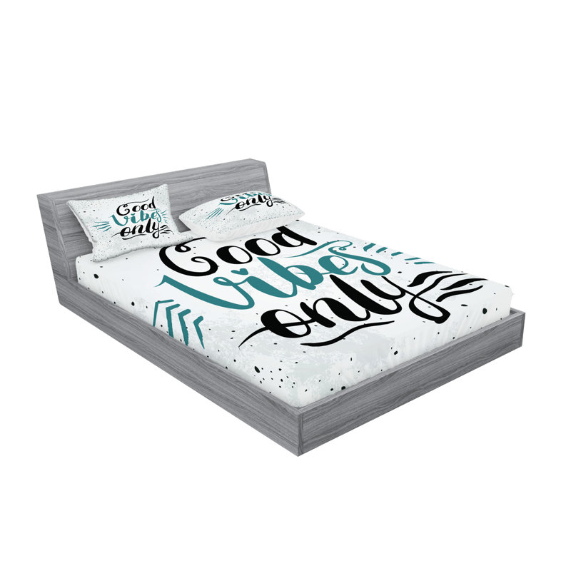 Drap-housse et coussin décoratif Ambesonne Chill, Ensemble de draps pour très grand lit californien