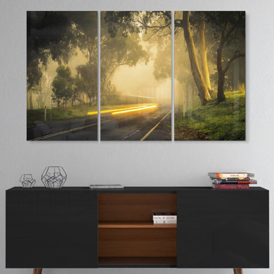 Country Drive - Multipanel Landscape photographie en métal, art mural