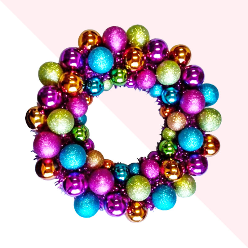 Couronne lumineuse en plastique 17 po, Fuchsia