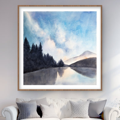 Lakeview by Night - Beach Landscapes Framed Matted Print