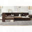 Lit plateforme en L avec lit gigogne, tiroirs de rangement et tablettes-1098921416