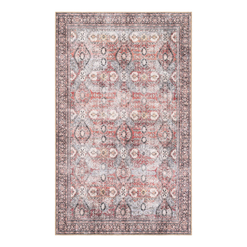 Mckellum Performance Chenille Floral Indoor Rug, Rectangle 5'1" x 8'
