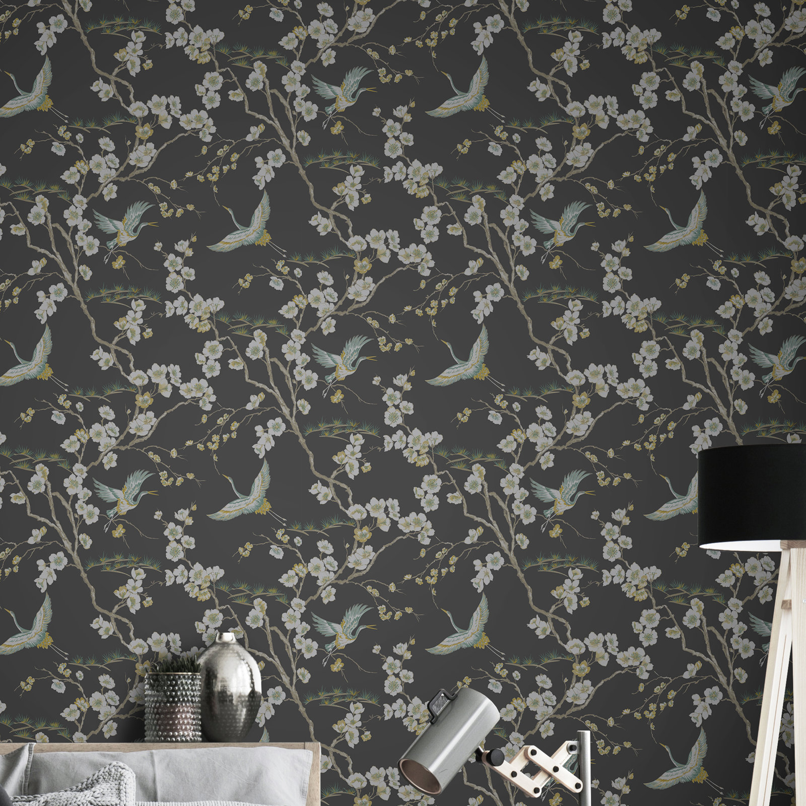 Kabuki Floral Roll, Black