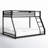 Kutcher Twin-over-Full Iron Standard Bunk Bed -1912030037
