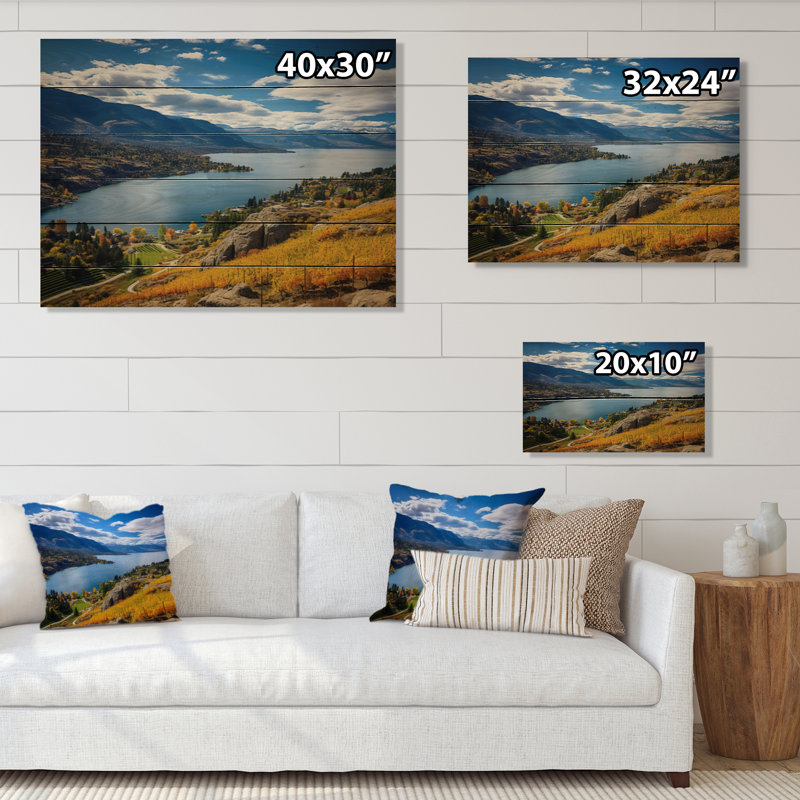 Canada Okanagan Serenity I sur impression sur bois, H 30 po x l 40 po x P 0,78 po