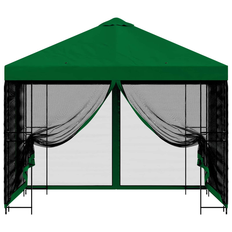 vidaXL Garden Gazebo Polyester and Steel, Green
