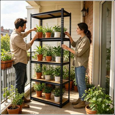 Capacité de 2 000 lb. Étagères de rangement robustes avec hauteur réglable et assemblage rapide, parfaites pour organiser et maximiser l'espace