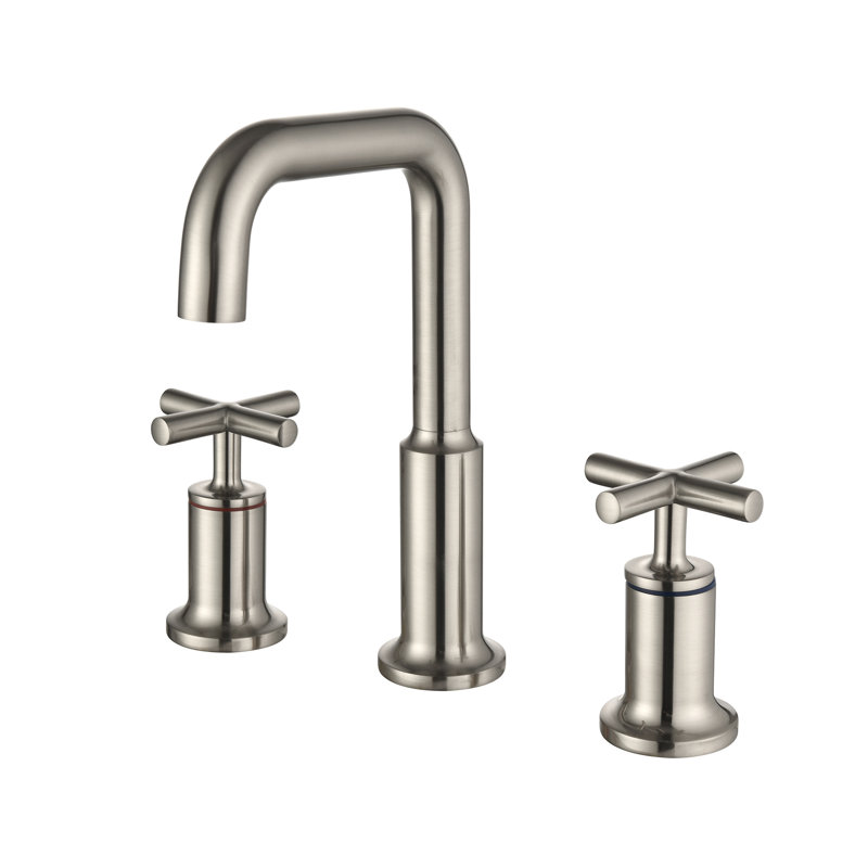 8.66" Widespread 2-Handle Bathroom Sink Faucet, Solid Brass 8 Inches Bathroom Vanity Faucet, 3 Holes Basin Mixer Faucets