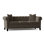 Canapé Chesterfield en velours à accoudoirs roulés avec coussins réversibles 82 po Caspar