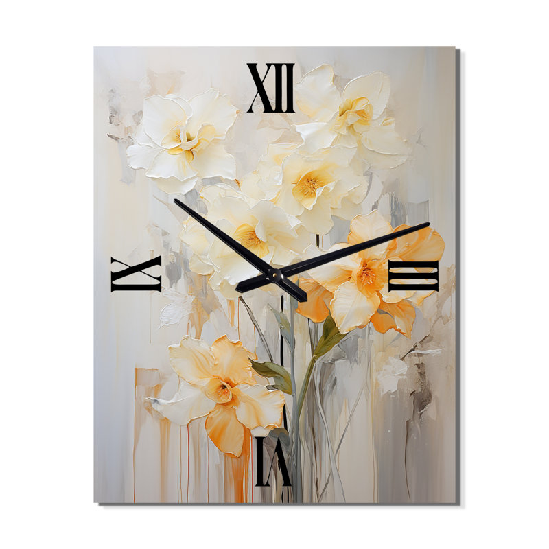 Horloge murale Amysue - Daffodils, Grand