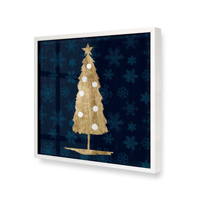Arbre des Fêtes avec imprimé bleu marine II