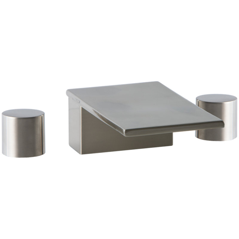 Garniture de robinet de baignoire romaine à 2 poignées Otella, Nickel brossé