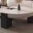 Modern Geometric Round Solid Wood Coffee Table