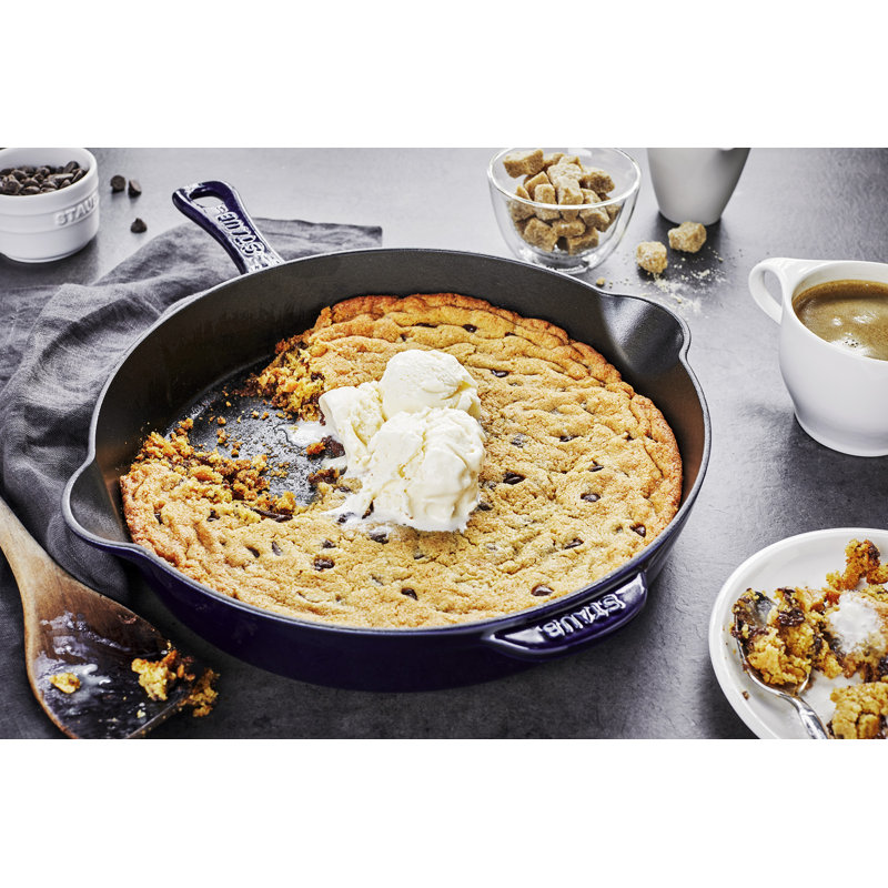 Pans Cast Iron Traditional Deep Frypan, Dark Blue, 8.5"