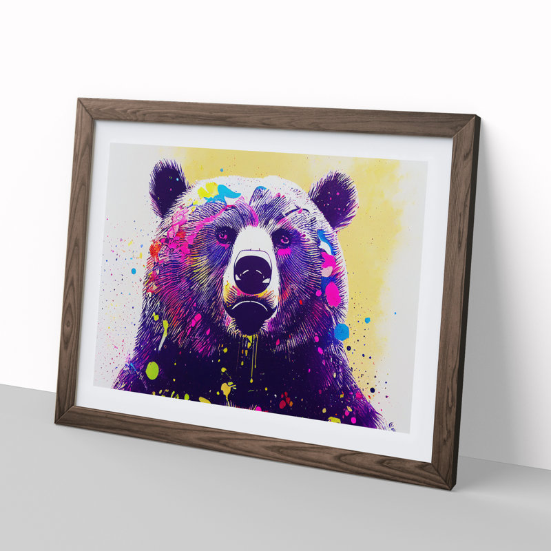 Bear Splash Vol.1 - Framed Print, Walnut, 25cm H x 34cm W x 2cm D