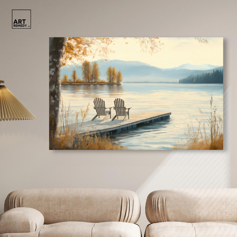 «Lake of Dreams» par Art Remedy, Toile tendue, 36" H x 54" W