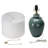 22.5in Ceramic Table Lamp With Drum Shade-1514481187