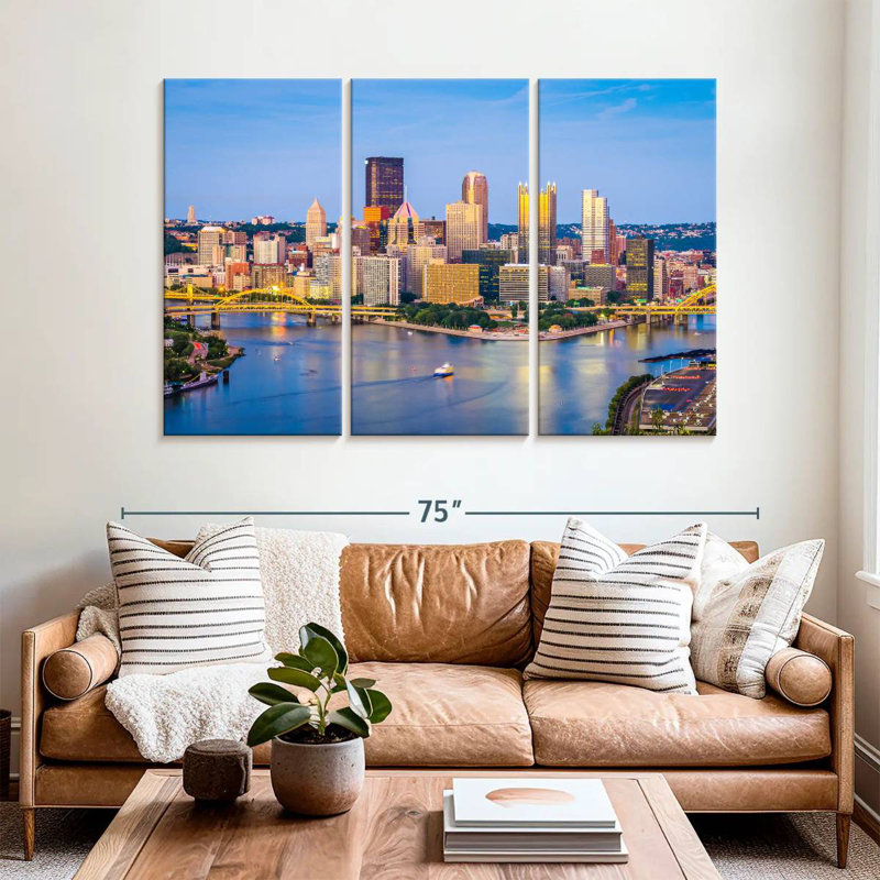 Vue de Sirci à Pittsburgh, H 42 po x l 65 po