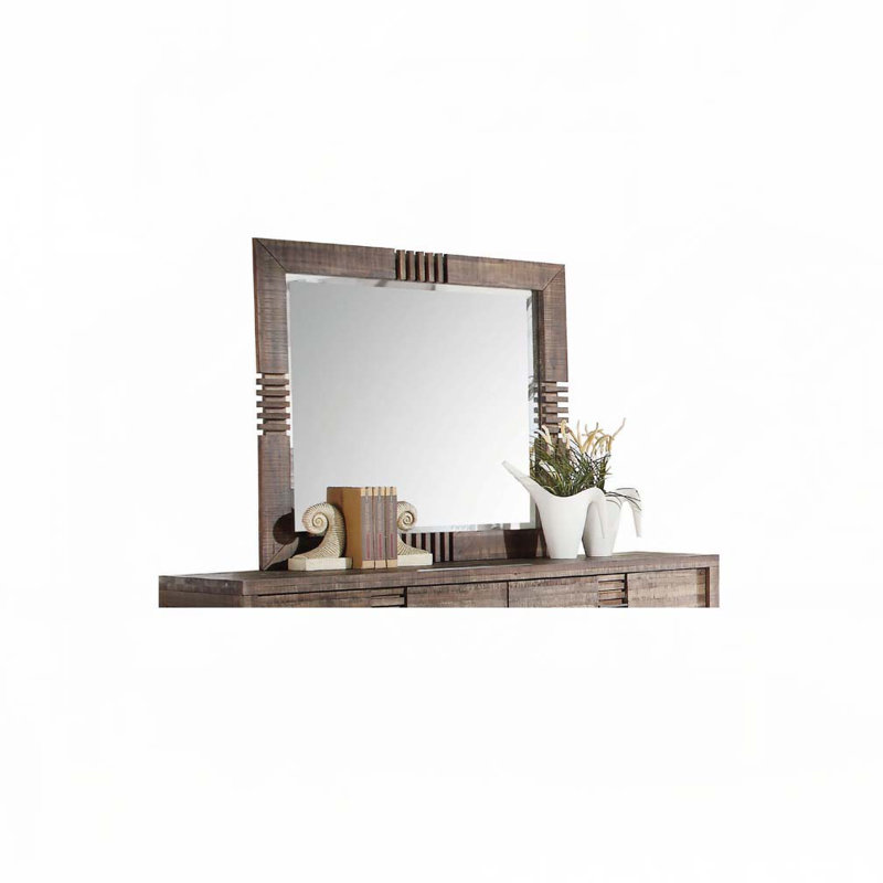 Miroir à finition chêne, 39 po x 44 po