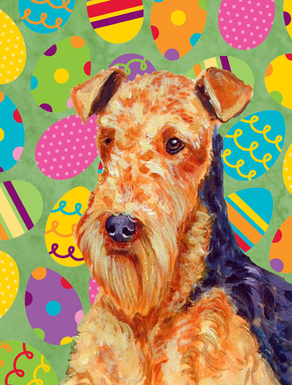 Drapeau de jardin Atara, Airedale terrier (orange et noir)