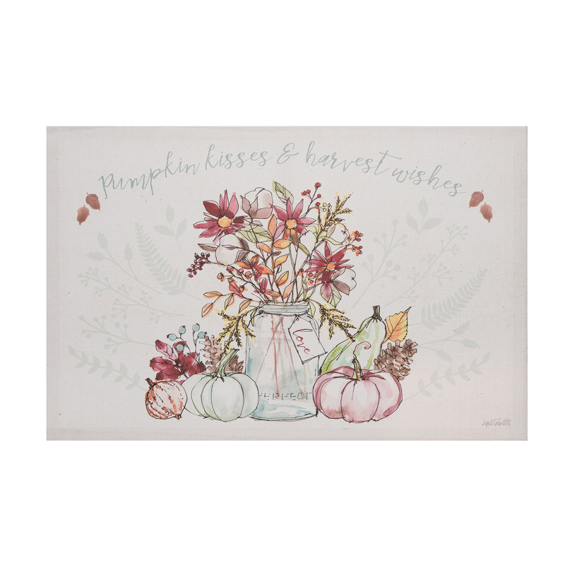 «Pumpkin Kisses», impression sur toile non encadrée