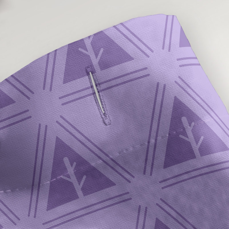 Rideau de douche à arbre simple minimaliste classic, Mauve foncé