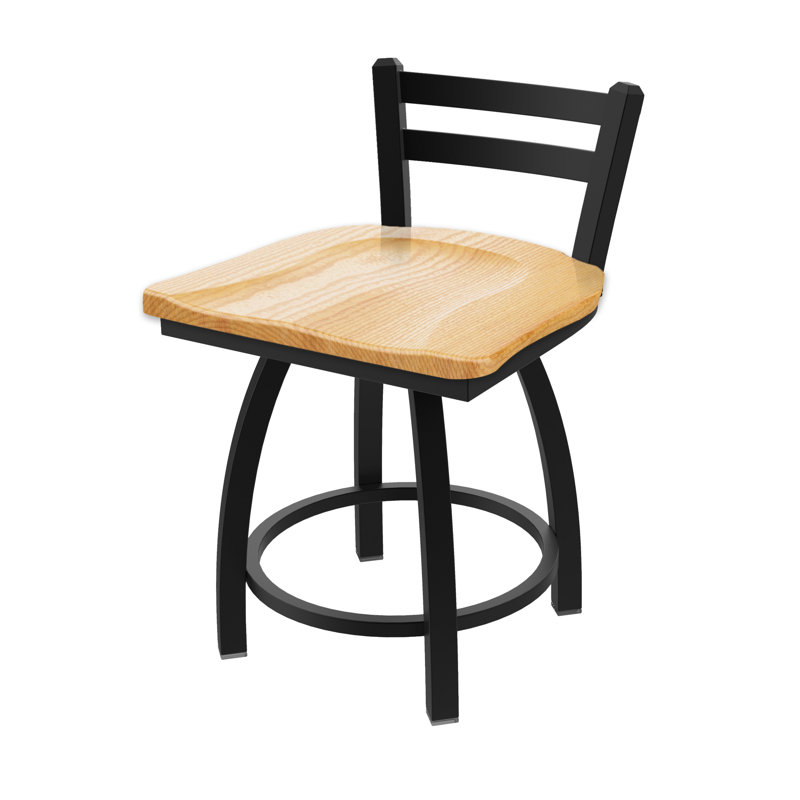 Tabouret de coiffeuse 411 Jackie, Bois - chêne naturel, Nickel anodisé