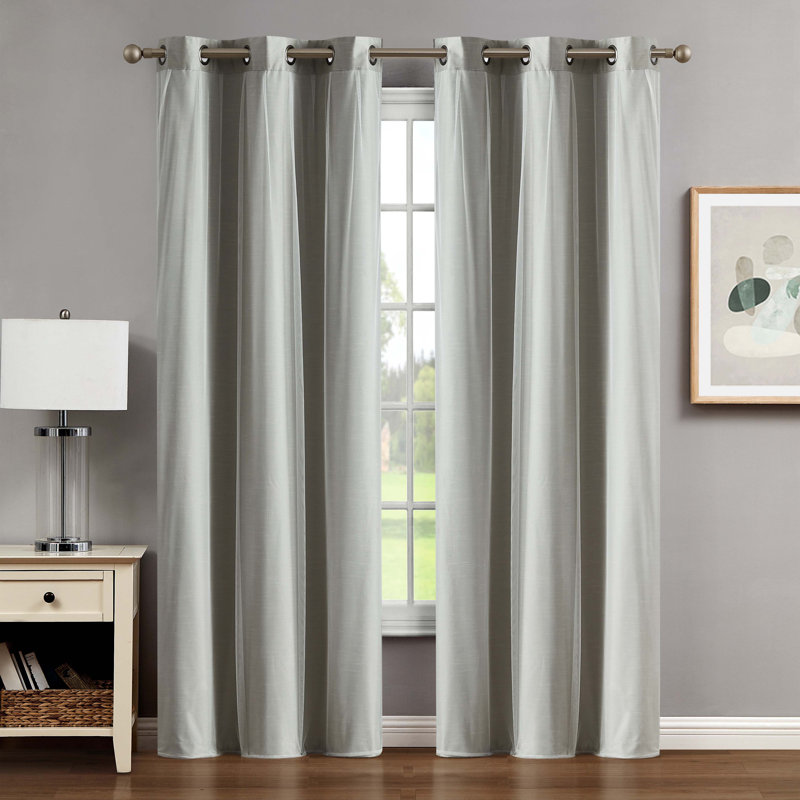 Acacio Blackout Curtain, Beige, 38" W x 96" L