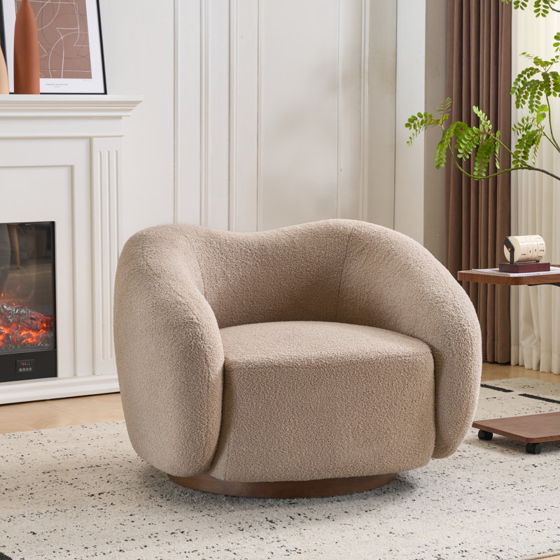 Fauteuil club Rowan, Marron clair