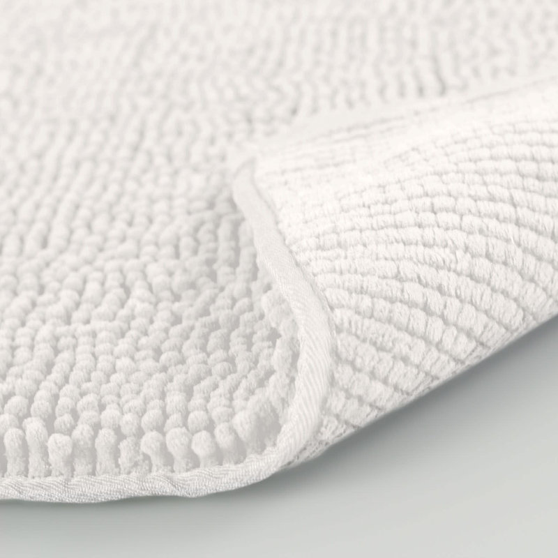 White Super Soft Absorbent Microfiber Bath Rug